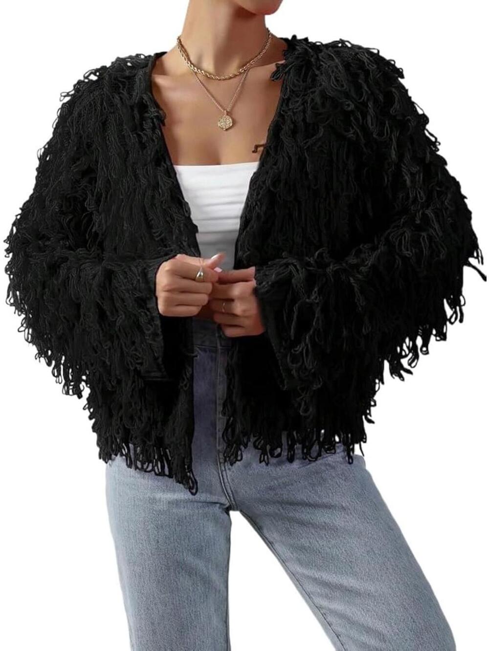 House of Three Shag Sweater - CUTE! Size 6